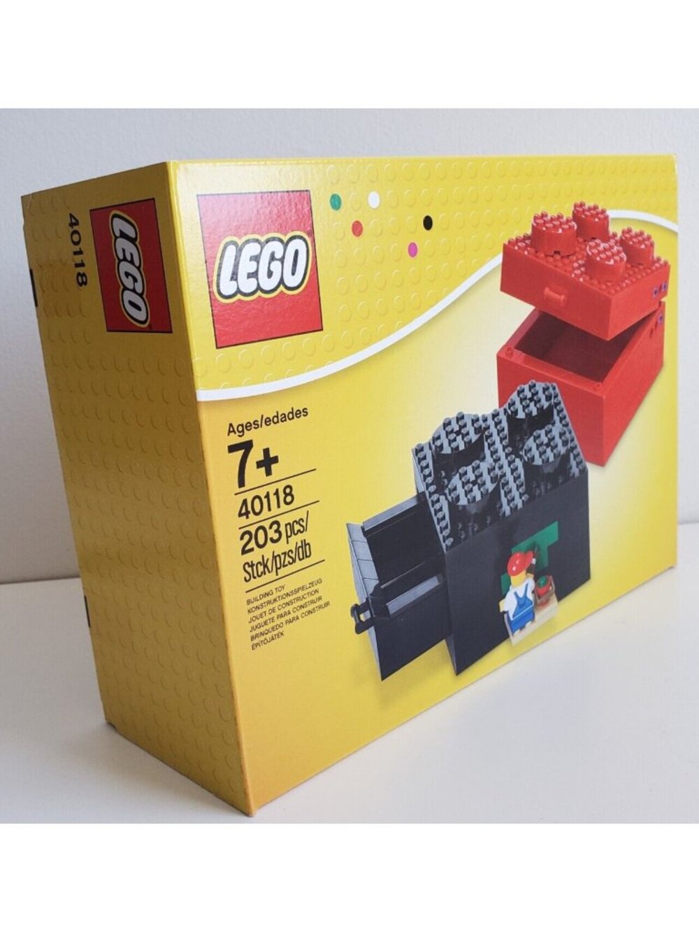 LEGO 40118 Buildable Brick Box Storage Container 203 Pieces NEW Sealed